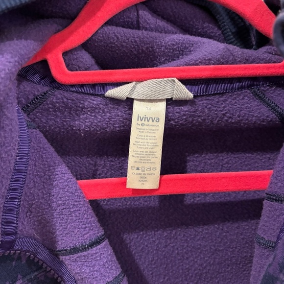 Ivivva Zip Up Hoodie Tribe Tides Petrol Purple - Picture 3 of 5